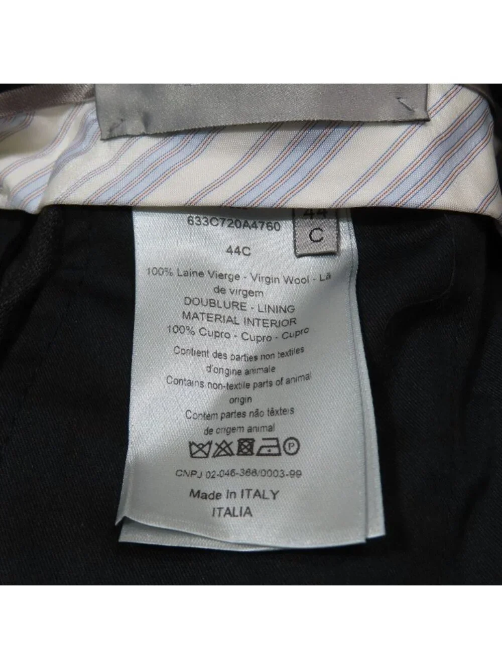 Dior Trousers Tapered Pants Single Pleated Wool 44c Black